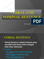 Verbal and Nominal Sentence