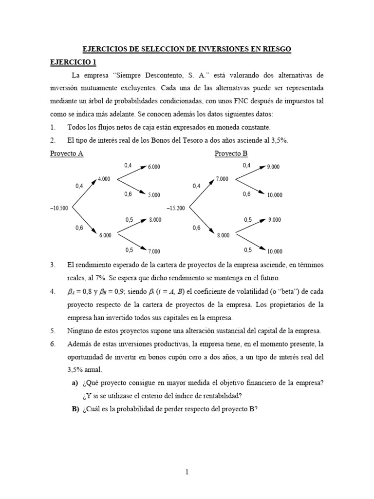 Ejercicios Riesgo Pdf
