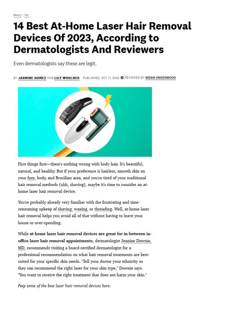 14 Best At Home Laser Hair Removal Devices Per Dermatologists And