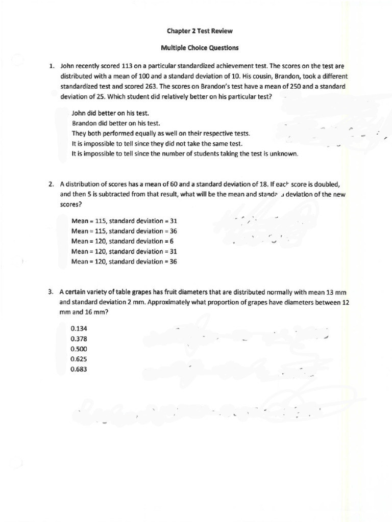 Chapter - 2 - Test - Review UH | PDF