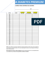 Brinde 1 - Planilha Diária para Controle Da Glicemia