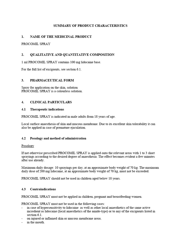Procomil Spray: Uses and Side Effects | PDF | Science & Mathematics