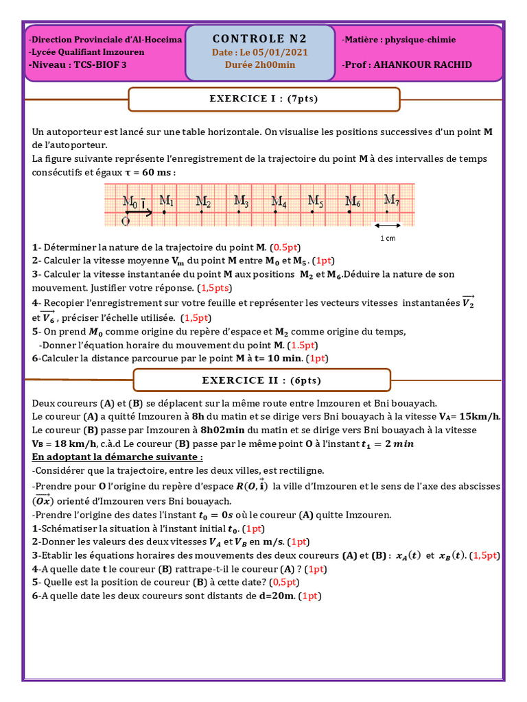 Controle 2 TCSF 3 2020 2021 | PDF | Méthodes et références pédagogiques ...