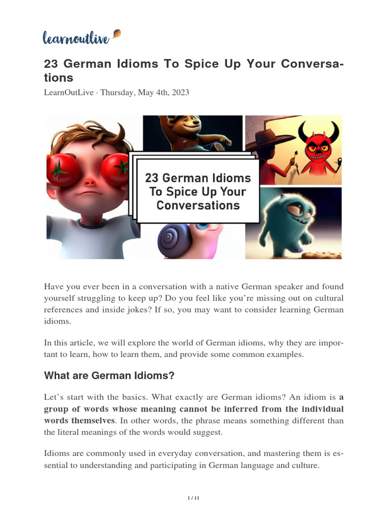 Strange German Idioms