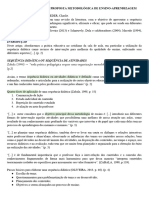 Sequência Didática - Uma Proposta Metodológica de Ensino-Aprendizagem