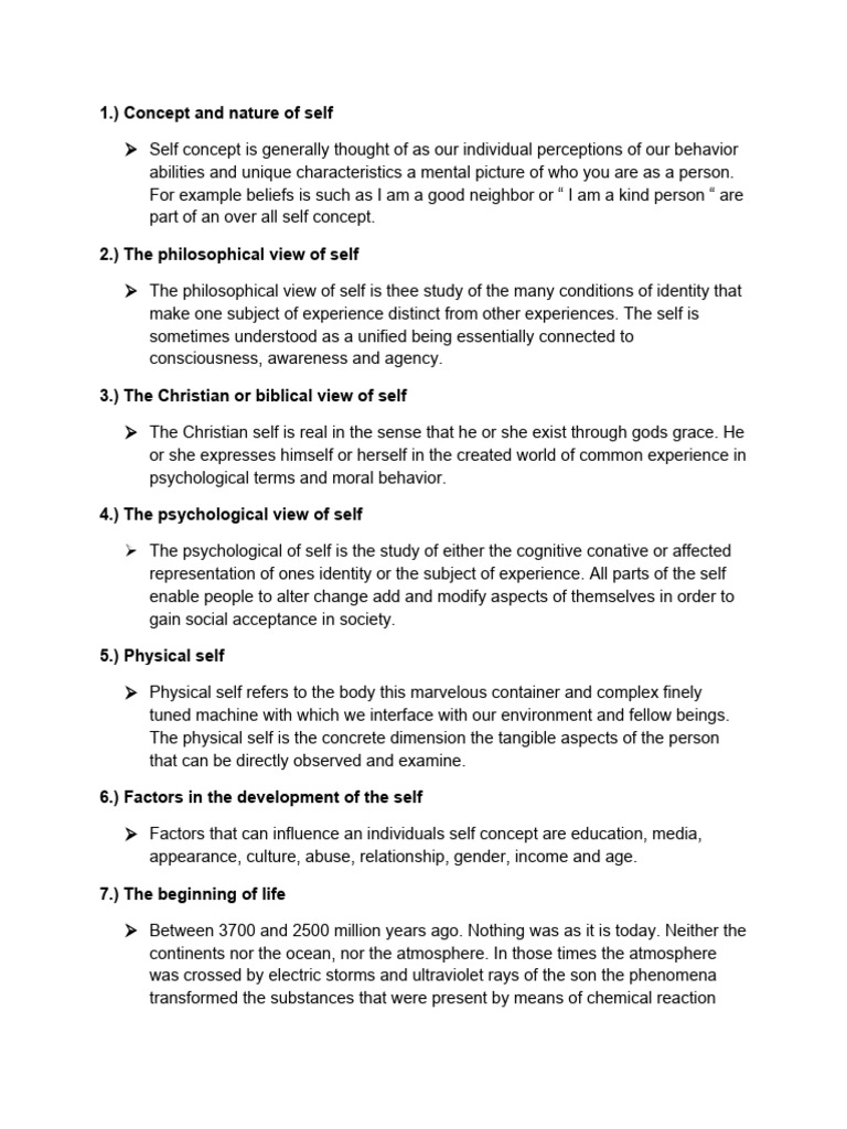 Understanding the self pdf self experience