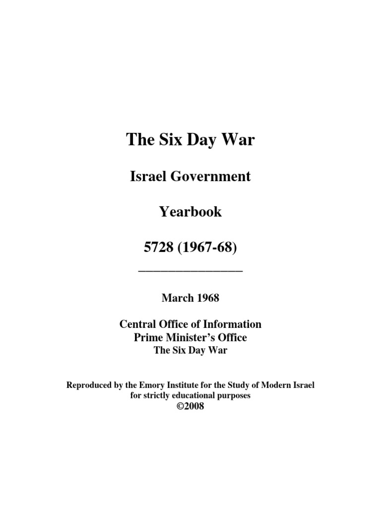 sixdaywar PDF Cost Of Living Israel