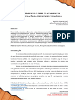 Narrativas de Si o Papel Do Memorial Na