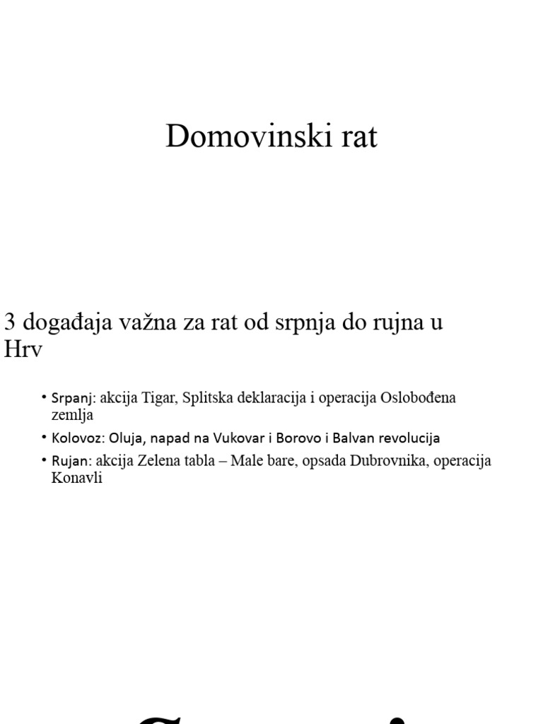 Domovinski Rat | PDF