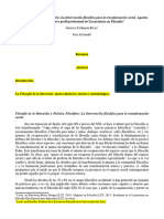 DE LA FILOSOFÍA DE LA LIBERACIÓN A LA INTERVENCIÓN FILOSÓFICA PARA LA TRANSFORMACIÓN SOCIAL. Gustavo Urdaneta Rivas y José Alvarado