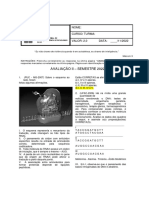 2° Prova 2022 - 2 Metabolismo Controle Divisão Celular Objetiva GABARITO