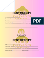 Rent Receipt