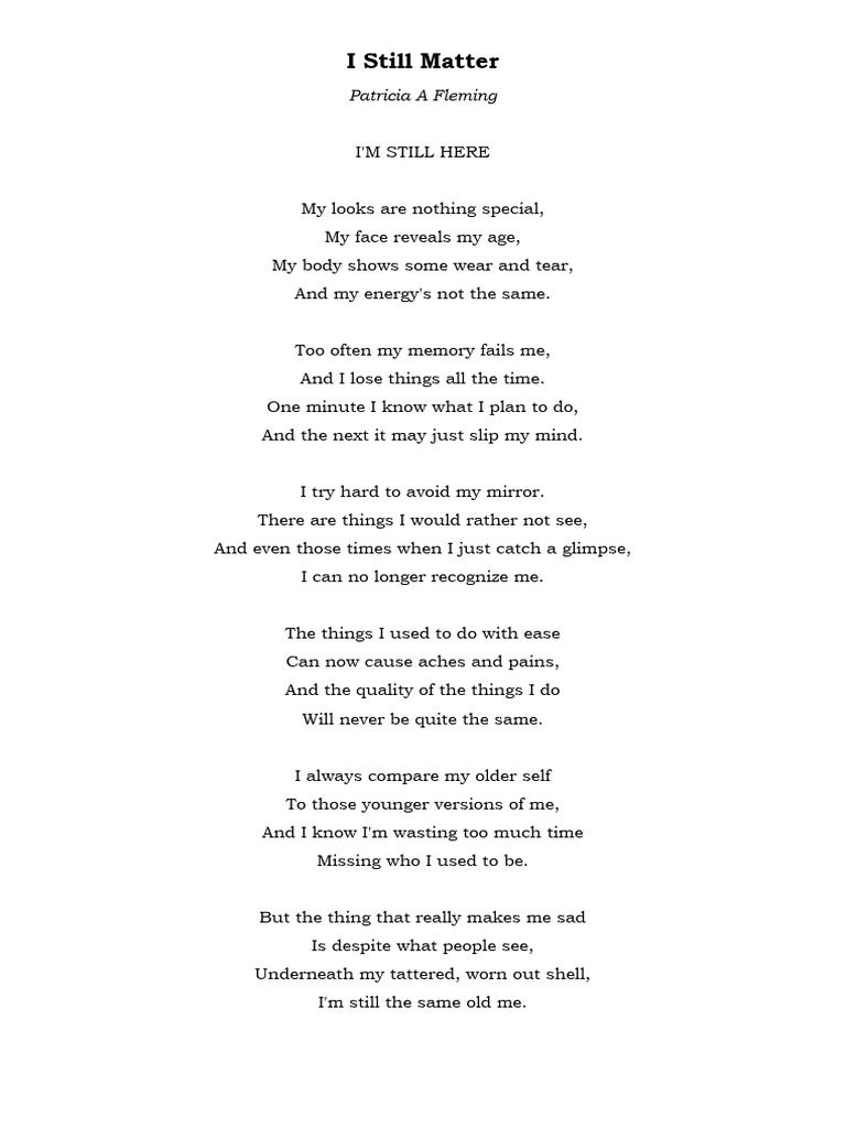 Image 8 for I Matter Poem Template