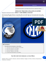 Atalanta Vs Inter Milan