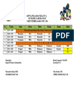 Jadwal Pelajaran Kelas Iv. A