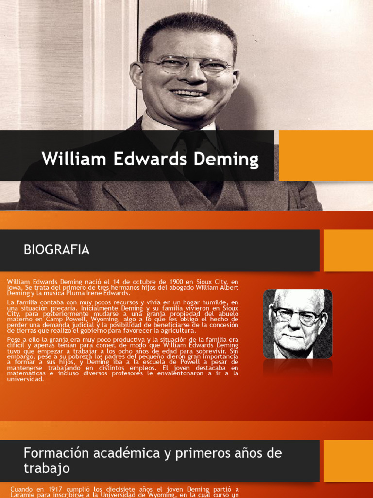 Biografía y legado de W. Edwards Deming | PDF