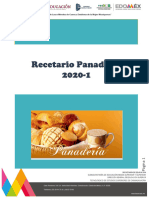 Recetario Panadería 2020-1