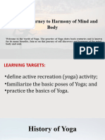 Yoga A Journey To Harmony of Mind and Body