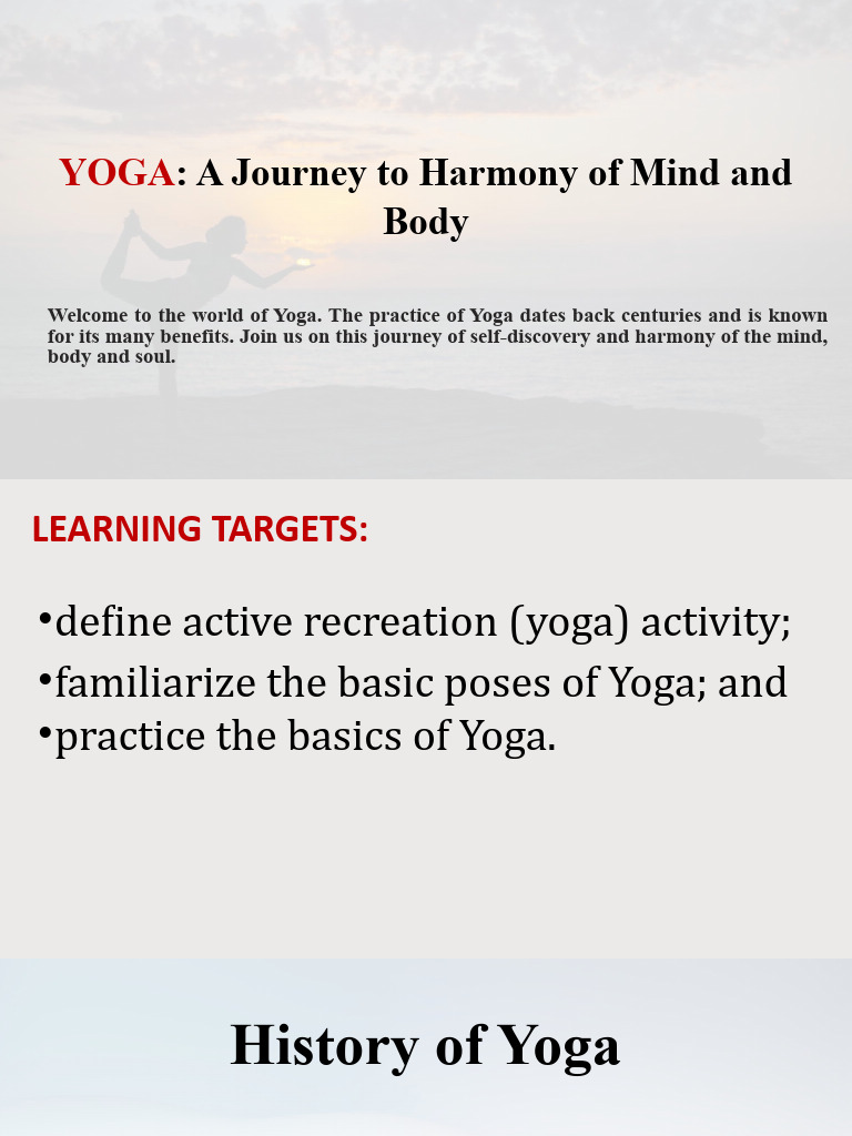Yoga A Journey To Harmony Of Mind And Body Download Free Pdf Asana