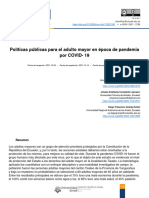 Políticas Públicas para El Adulto Mayor en Época de Pandemia