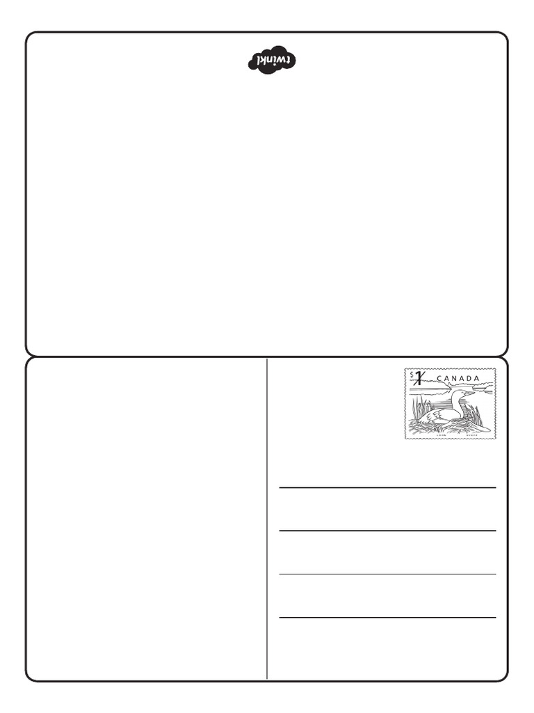 Postcard Writing Template PDF