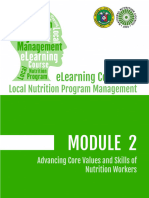 Module 2: Advancing Core Values and Skills of Nutrition Workers 1