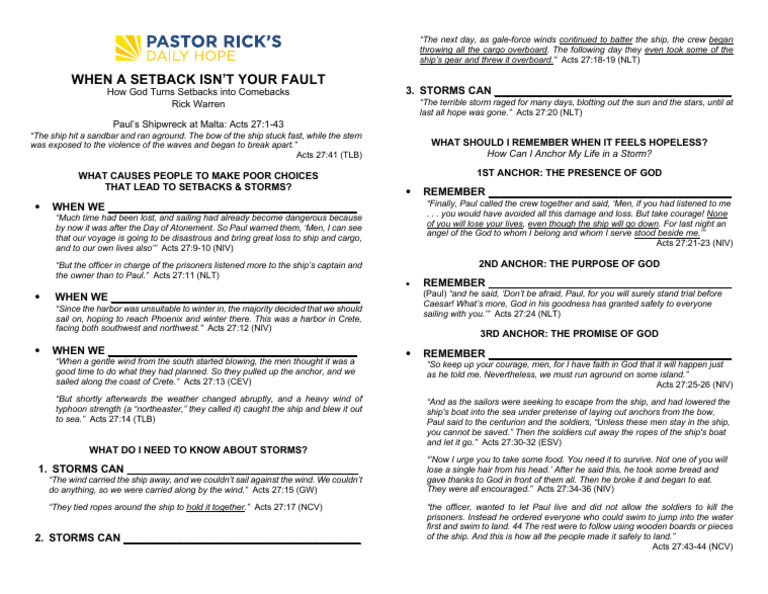 Overcoming Setbacks with Faith | PDF | Ships | Watercraft
