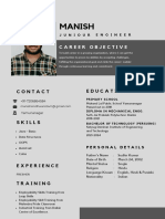 White Simple Student CV Resume