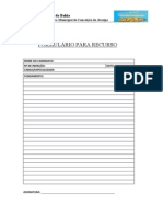 Formulário para Recurso PDF