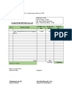 Faktur Penjualan Yudistira