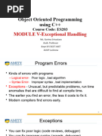 Module V - Exceptions