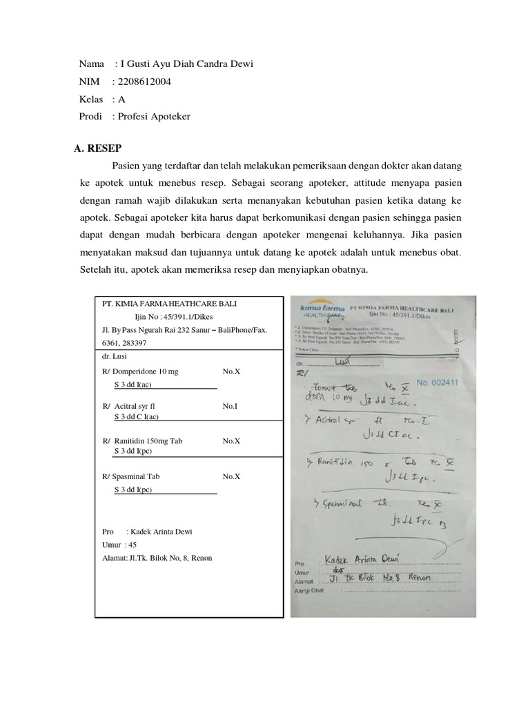 Evaluasi Resep Obat Dispepsia dan Asam Lambung | PDF