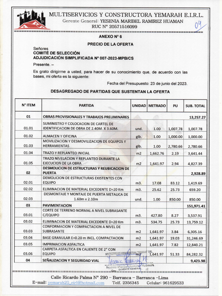 Propuesta Economica | PDF | Materiales de construcción | Ingeniería de ...