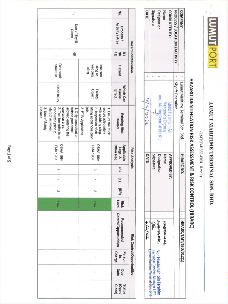 Skylift Operation PDF