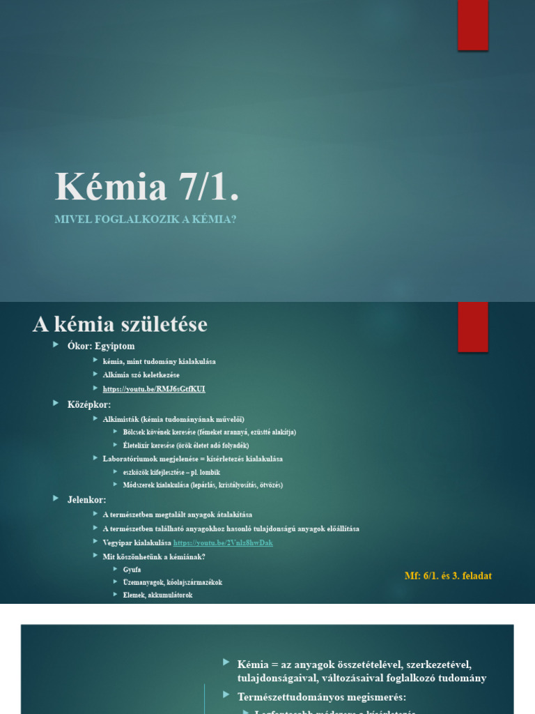 Kémia 7 - 1 | PDF
