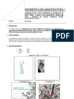 Memoria Descriptiva de Arquitectura: Provincia Departamento