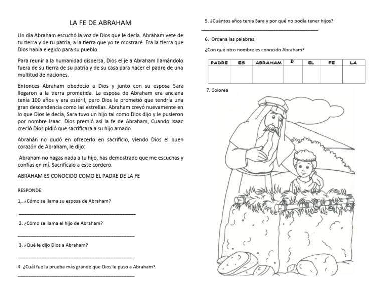 La fe y pruebas de Abraham | PDF