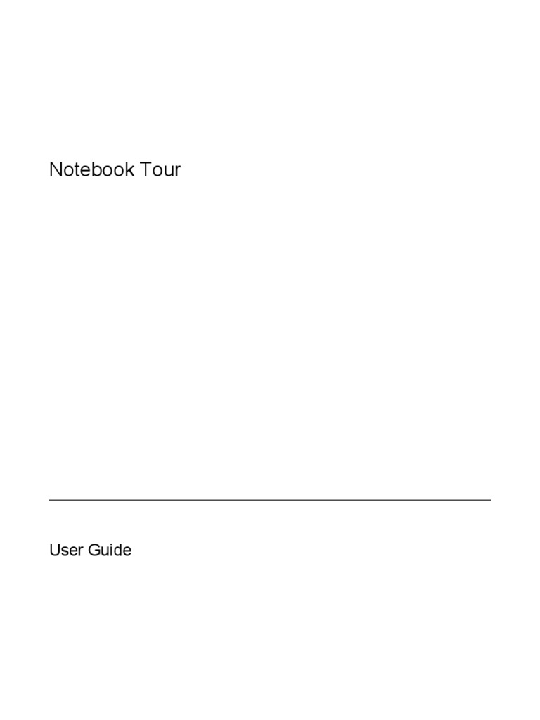 Notebook Tour: User Guide | PDF