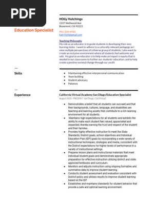resume  1 