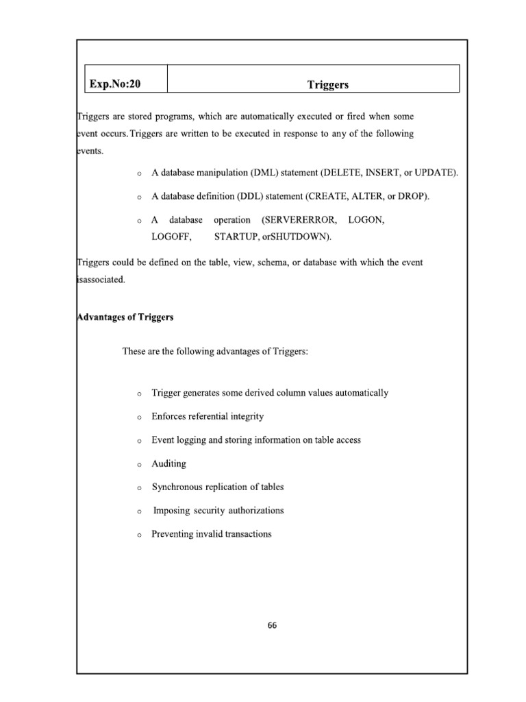 PL Sql trigger | PDF