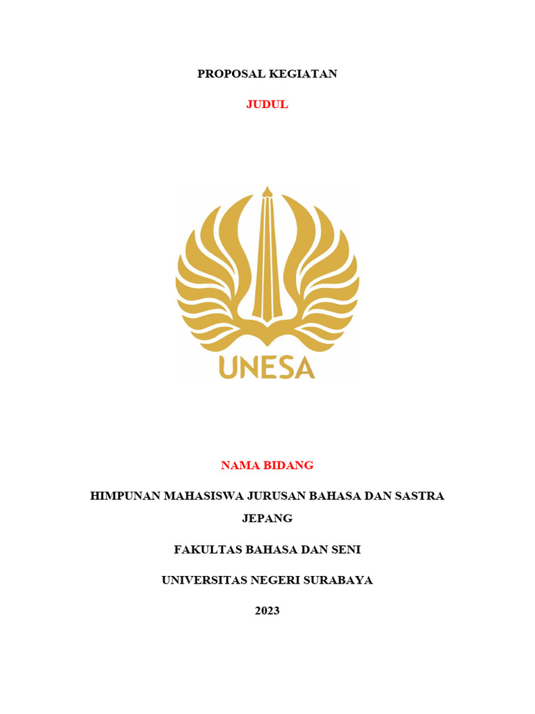 Format Proposal 2023 Pdf