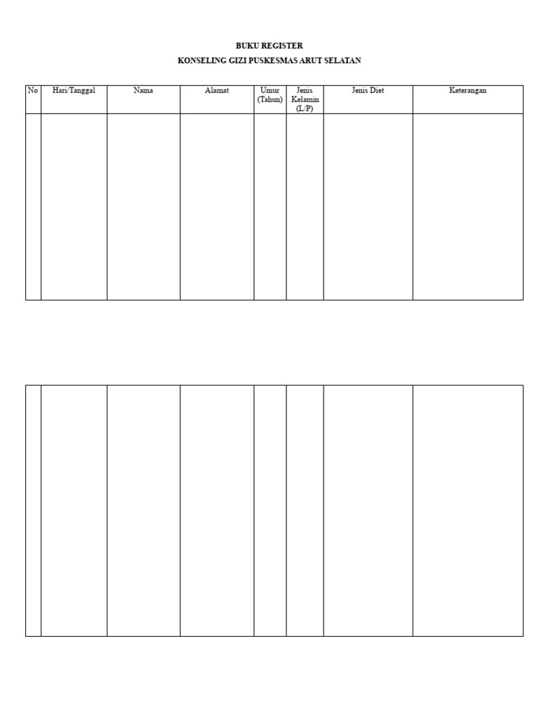 Buku Register | PDF