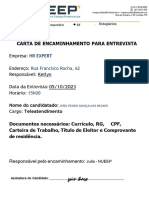 Carta de Encaminhamento para Entrevista: HR Expert