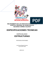 Especificaciones Tecnicas Hospital de Huancavelica