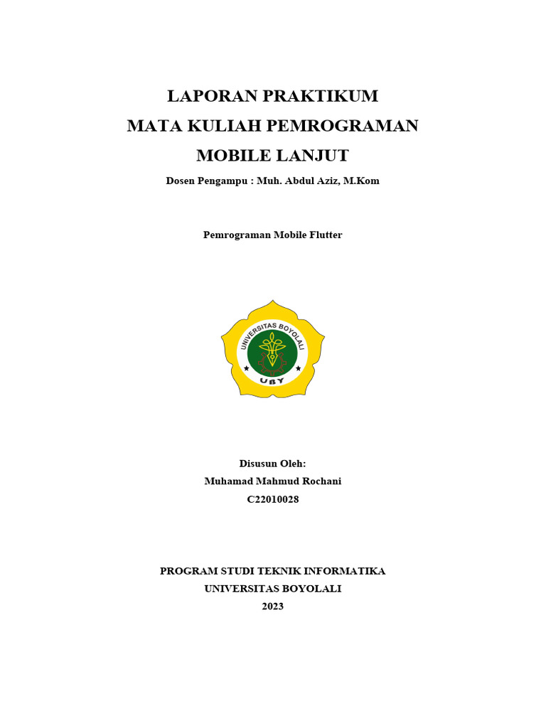 Template Laporan Praktikum Ti PDF