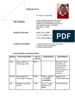 Brief Bio Data 1 Name 2 Designation and