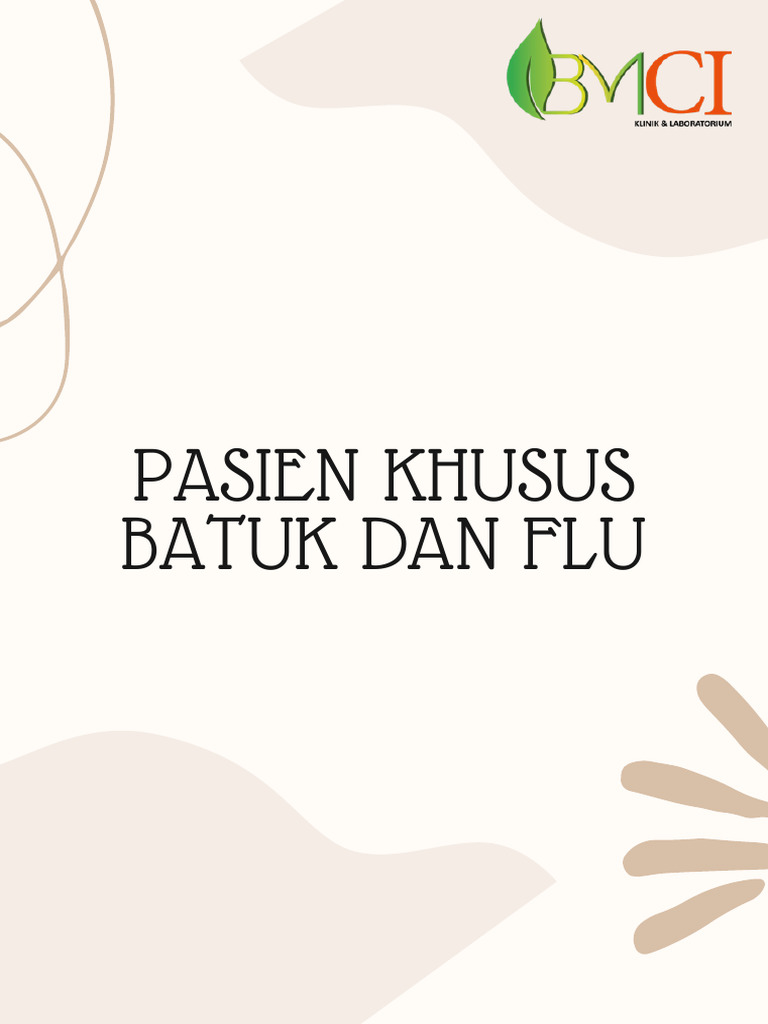 Pasien Khusus Batuk Dan Flu | PDF