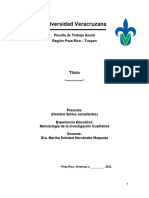 Formato Proyecto de Investigación - Metodología Cualitativa