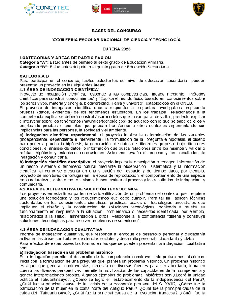 Bases Eureka 2023 PDF