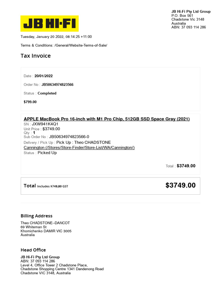 JB Hi Fi | PDF